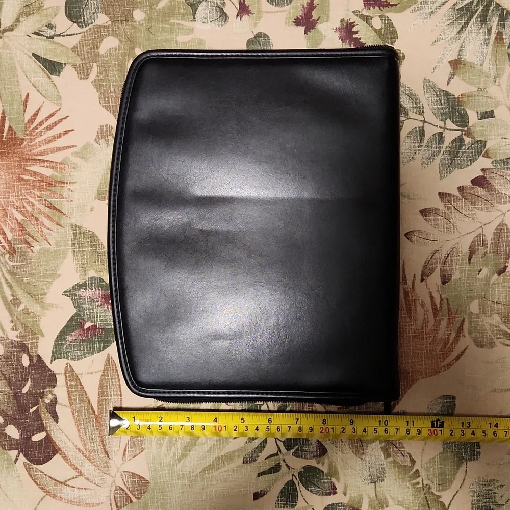 Leeds Temple University Zippered Padfolio Black DuraHyde Embossed